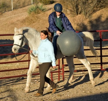 Max loved to teach riding: Lauren Curtis and Sandra Sell Lee, photo by Shelley Rosenberg